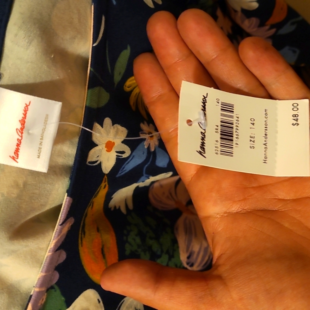 NWT girls size- 140, US 8/10  Hanna Andersson Dress